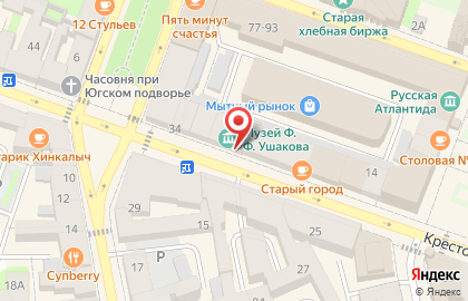 Магазин женской одежды Искушение на Крестовой улице на карте