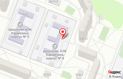 Школа им. Н.М. Карамзина на метро Новоясеневская на карте