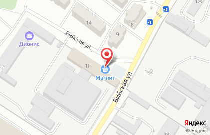 Супермаркет Магнит в Первомайском районе на карте