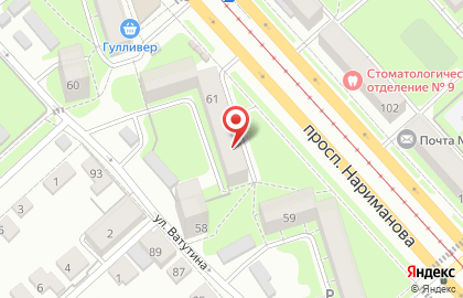 Магазин автозапчастей Чайка в Ленинском районе на карте