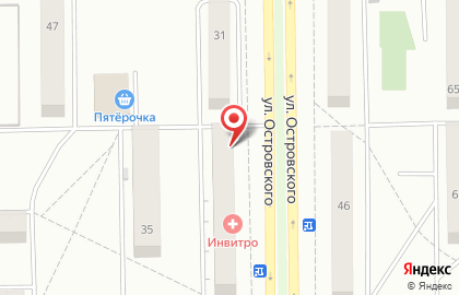 Магазин цветов Белая Лилия на улице Островского на карте