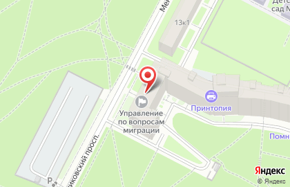 Отделение по Калининскому району Управления по вопросам миграции Главного управления МВД России по г. Санкт-Петербургу и Ленинградской области на карте