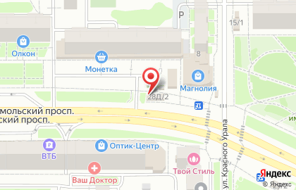 Магазин по продаже овощей и фруктов на Комсомольском проспекте на карте