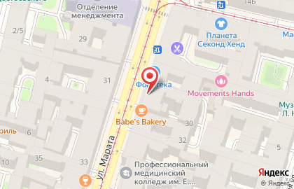 Мини-отель Samsonov Hotels на улице Марата на карте