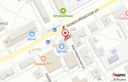 Аптека Хелми на Новосибирской улице на карте