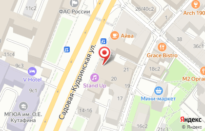 Центр рентгенодиагностики Пикассо на Садовой-Кудринской улице на карте