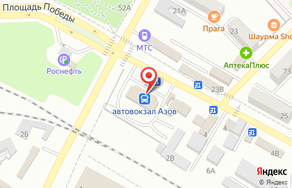 Банкомат Сбербанк в Азове на карте