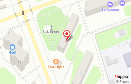 Продовольственный магазин на улице Ломоносова на карте