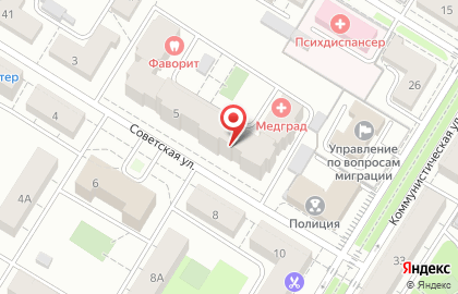 Фаворит на Советской улице на карте