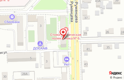 Городская клиническая больница №6 на улице Румянцева на карте