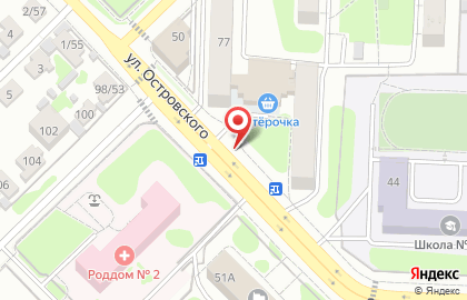 H2O на улице Островского на карте
