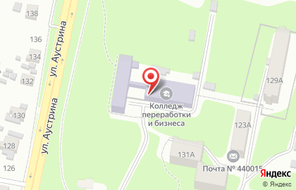 Пензенский колледж современных технологий переработки и бизнеса в Пензе на карте