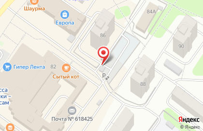 Автостоянка в Перми на карте