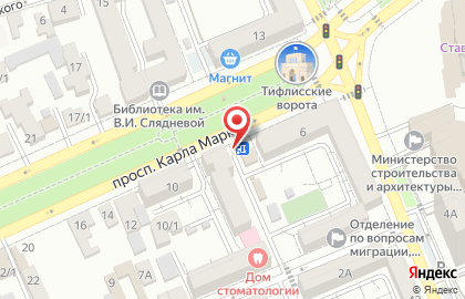 Киоск по продаже печатной продукции в Ставрополе на карте