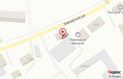 Магазин ритуальных товаров на Заводской улице на карте
