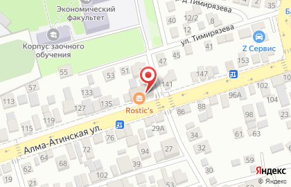 Ресторан быстрого питания KFC на Алма-Атинской на карте