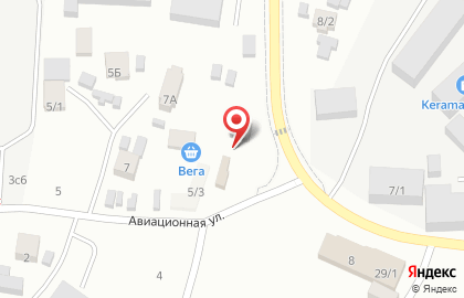 Продуктовый магазин Вега на Авиационной улице на карте