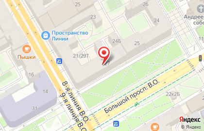 Гипермаркет Дикси в Василеостровском районе на карте