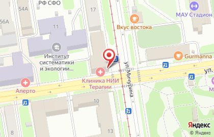 Строительная компания Акватория в Заельцовском районе на карте