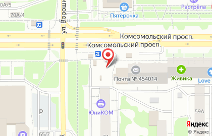 Магазин табачной продукции на Комсомольском проспекте на карте