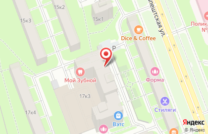 Продуктовый магазин на Будапештской, 17 к3 на карте