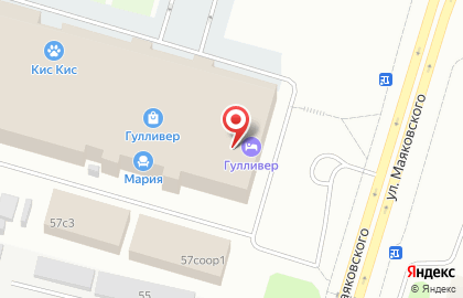 Отель Гулливер на карте