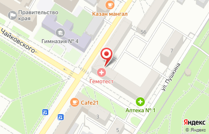 Магазин косметики и парфюмерии Yves Rocher на улице Чайковского на карте