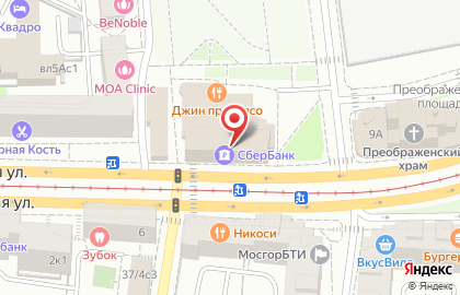Банкомат СберБанк на Преображенской площади, 7а стр 1 на карте