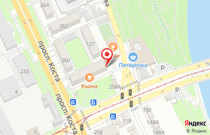 Магазин Чайка на проспекте Коста на карте