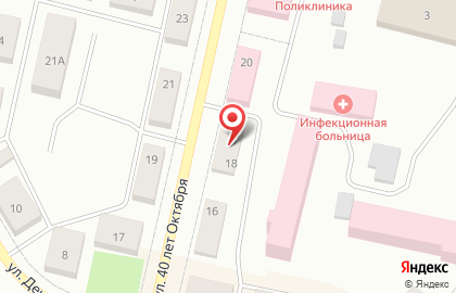 Аптека Планета Здоровья на улице 40 лет Октября, 18 в Нижней Туре на карте