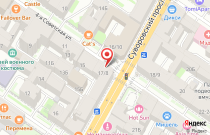 Росцветторг на 4-ой Советской улице на карте