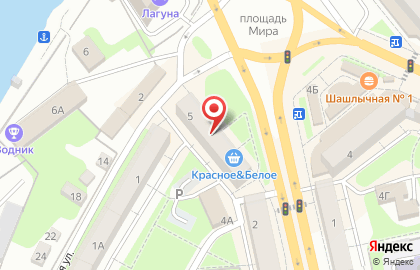 Супермаркет Магнит в Левобережном округе на карте