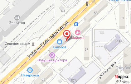Туристическое агентство Радуга Путешествий на Рабоче-Крестьянской улице на карте