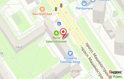 Банкомат Промсвязьбанк на проспекте Машиностроителей, 26 на карте