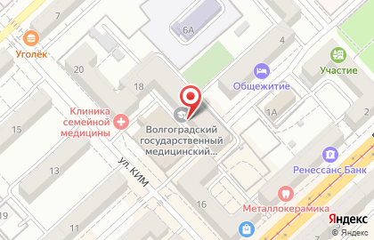 Медицинский колледж на улице КИМ на карте