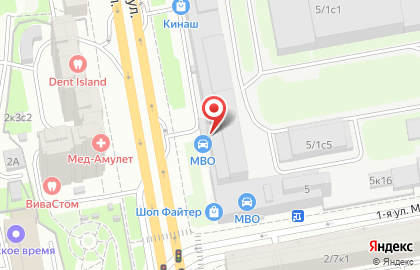 Шинный центр МВО на Велозаводской улице на карте