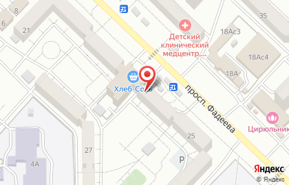 Ювелирный магазин Русское золото на проспекте Фадеева на карте