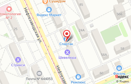Строитель 55 на Нефтезаводской улице на карте