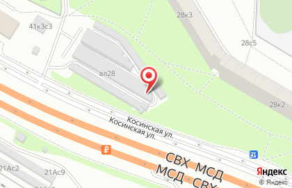 Автостоянка Мгса на Косинской улице на карте