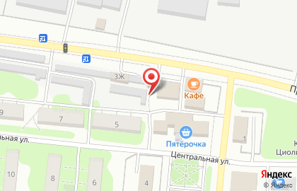 Магазин канцелярских товаров на Центральной улице на карте