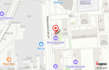 Общежитие Мироновка на карте