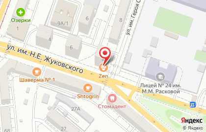 Суши-бар Zen в Кировском районе на карте