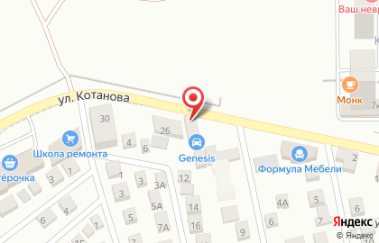 Магазин автозапчастей и техцентров Genesis в Новороссийске на карте