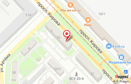 Магазин Швейный клуб на проспекте Кирова на карте