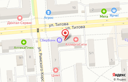 Ленинский район Киоск по продаже фруктов и овощей на улице Титова 7 на карте
