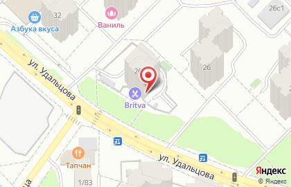 Elos Club на улице Удальцова на карте