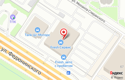Chevrolet на улице Федюнинского на карте