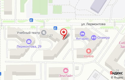 Магазин Сладости на улице Лермонтова на карте