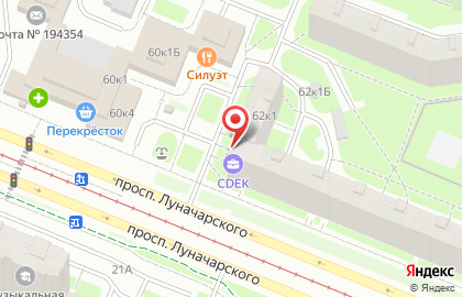 Служба экспресс-доставки Сдэк на проспекте Луначарского на карте