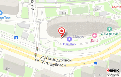 ИНВИТРО на улице Гризодубовой на карте